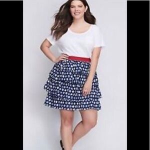 Lane Bryant red/white/blue circle skirt 18/20